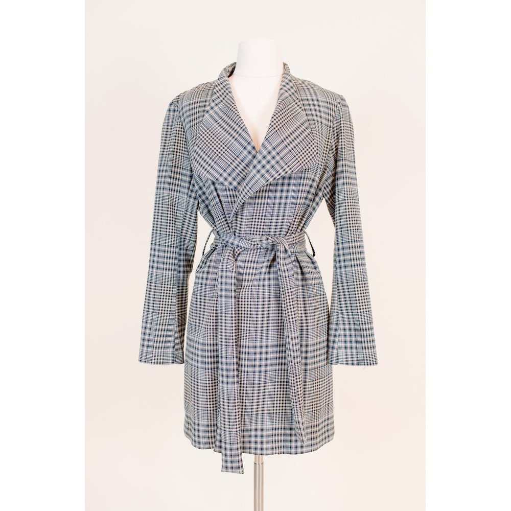Plaid Jacket with Belt